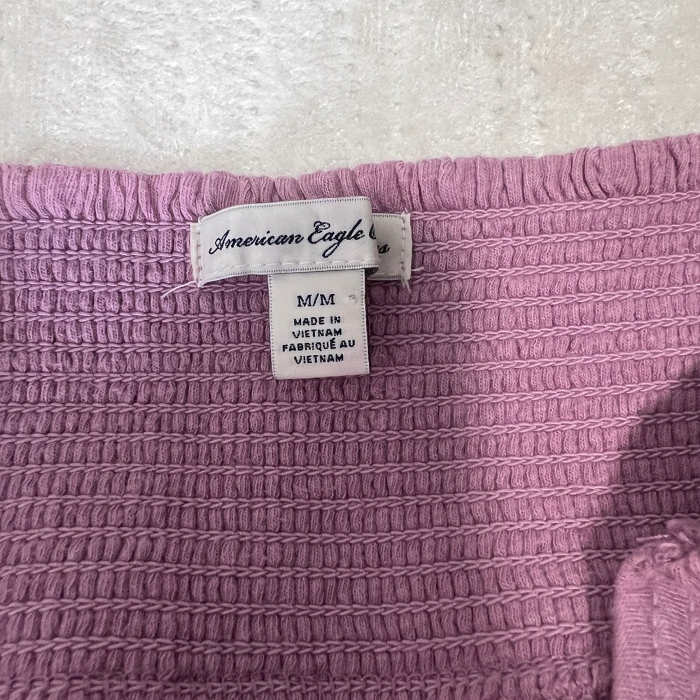 American Eagle Y2K Lilac Purple Strapless Babydoll Tube Top Coquette M - Picture 5 of 6